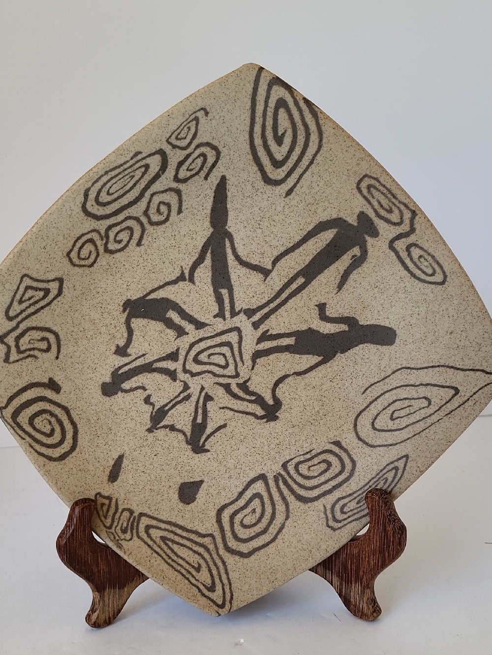 Studio Pottery Family Circle 7.5" Square Tray